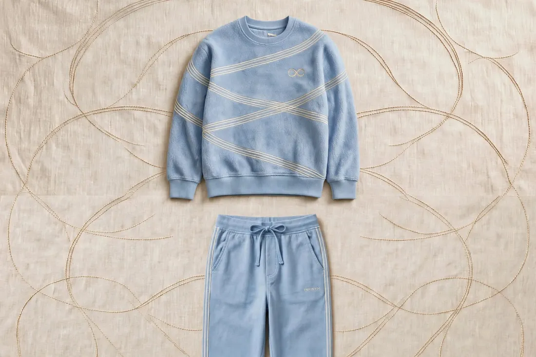 Ensemble Infinym bleu ciel : pull et pantalon