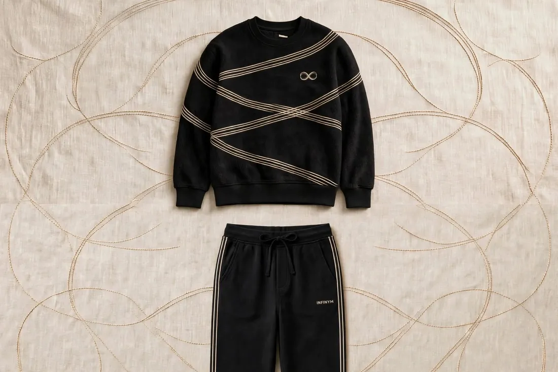 Ensemble Infinym noir : pull et pantalon