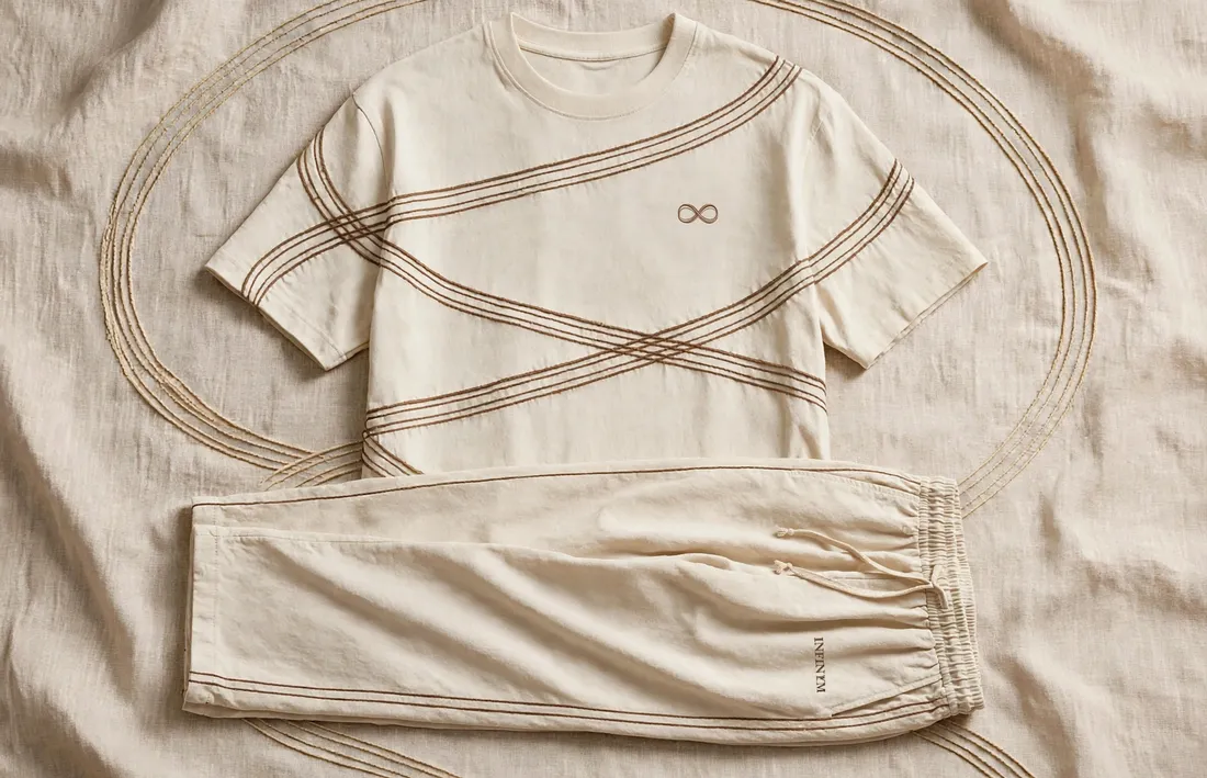 Ensemble Infinym écru : t-shirt et pantalon