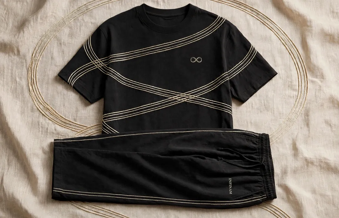 Ensemble Infinym noir : t-shirt et pantalon